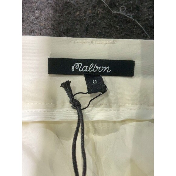 Malbon Golf Amara Pleated Shorts Belt White Ivory Women’s Size 0 - Picture 7 of 8